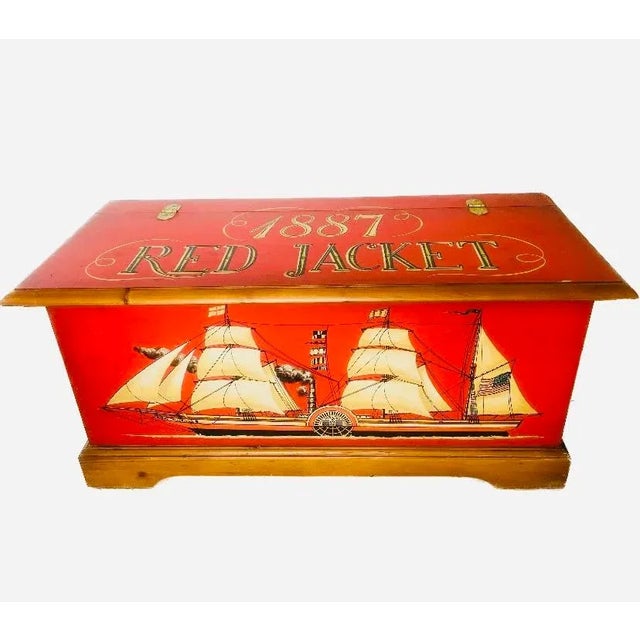 Italian Coastal Hand Painted Trunk/Chest Circa 1980s Sign For Sale - Image 12 of 12