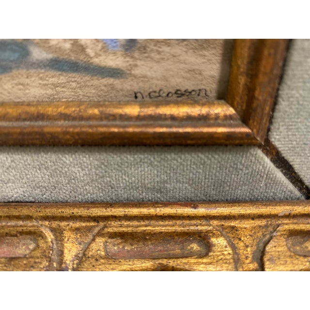 Mid 20th Century Small Abstract Flower Painting by North Carolina Artist Nanci Blair Closson For Sale - Image 5 of 6