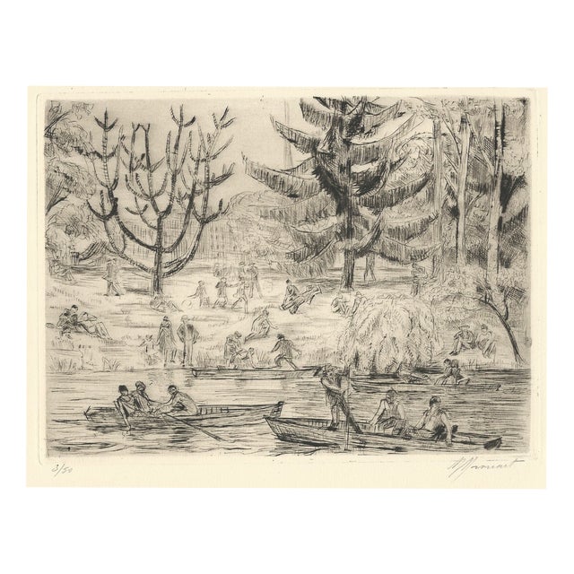 Raphaël Drouart, The Bois De Boulogne, 1920s, Etching For Sale