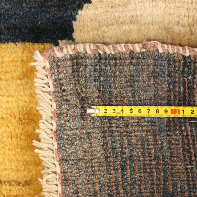 Middle Eastern Checkered Gabbeh Rug For Sale - Image 7 of 8