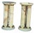 Mid-Century Modern Onyx Tripple Cylinder Base Side Tables Stand Pedestal Tables For Sale