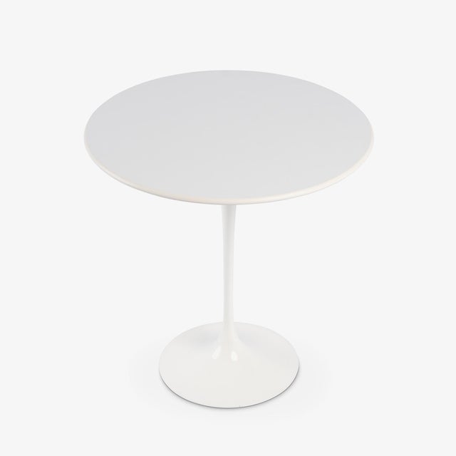Mid-Century Modern Saarinen 20" Tulip Pedestal Side Table in White Laminate For Sale - Image 3 of 8