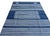 Handmade Denim Blue and White Cotton Vegetable Dyed Striped Rug - 5'x7' For Sale - Image 10 of 11