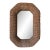 1980s Vintage Coastal Organic Woven Wicker Octagonal Wall Mirror For Sale