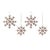 Iron and Jute Snowflake Ornament Set of 4  4" & 5"H For Sale In Chicago - Image 6 of 6