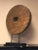Antique Rustic Mounted Ox Cart Wooden Wheel on Base From Thailand, 19th Century For Sale - Image 4 of 6