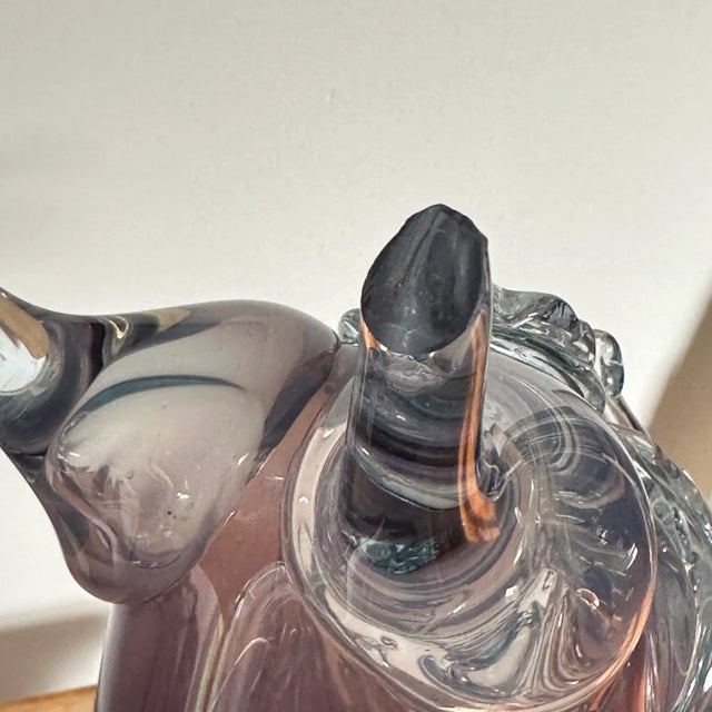 Mid-Century Murano Glass Sculptural Bull in Shades of Purple For Sale - Image 9 of 11
