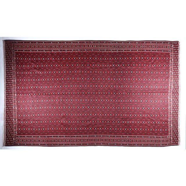 Rustic Large Vintage Yamut Flatweave Kilim - Natural Vegetable Dyes - 6′10″ × 13′8″ For Sale - Image 3 of 13