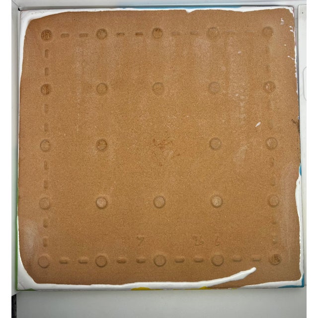 Ceramic Vintage La Musa Styled Supporto Per Bicottura Made in Italy Sicilian Oranges Glazed Ceramic Hand Painted Tile For Sale - Image 7 of 12