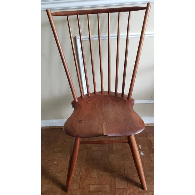 1960s Vintage JOs Custom Walnut Windsor Side Chair For Sale - Image 10 of 10