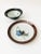 A matching vintage studio pottery serving dish set. Includes a bowl and large plate or serving tray. Finished in glossy...