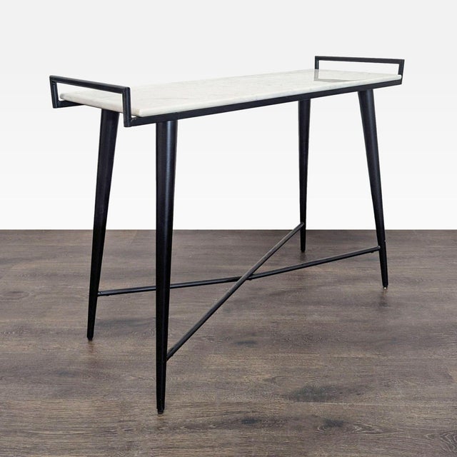 Threshold With Studio McGee Pleasant Grove Marble Top Console For Sale - Image 4 of 9