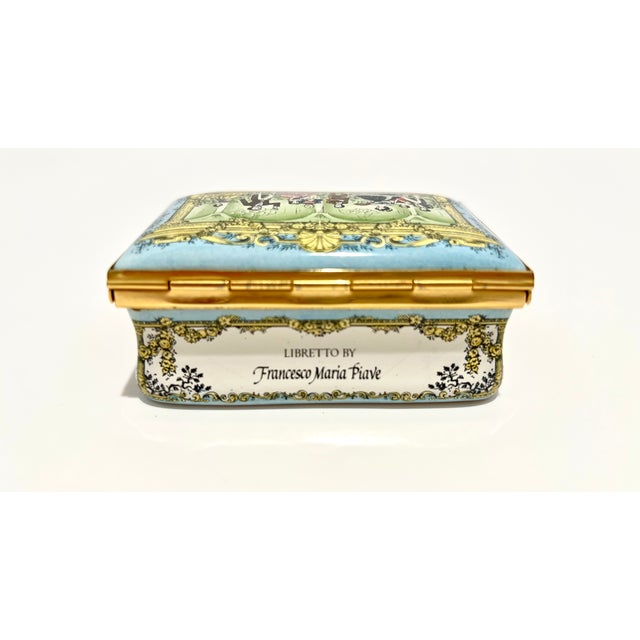 1980s Cartier Opera Collection Limited Edition (86/250) Enamel Copper Trinket Box La Traviata For Sale - Image 9 of 15