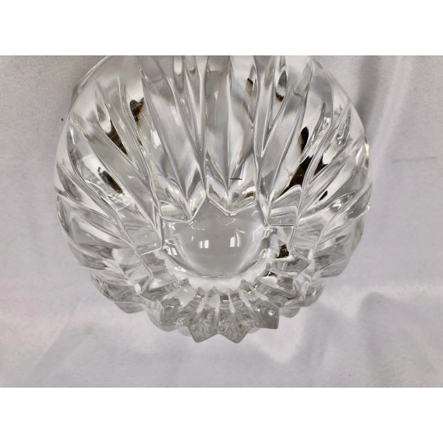 Transparent Mid-Century Vannes Crystal Floral Design Bowl For Sale - Image 8 of 9