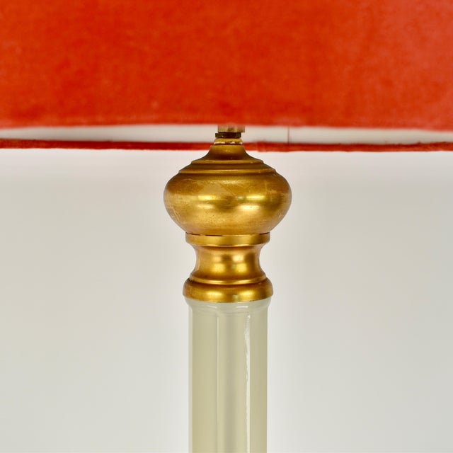 Mid 20th Century 1950s Opaline Table Lamp by Cenedese Murano For Sale - Image 5 of 17