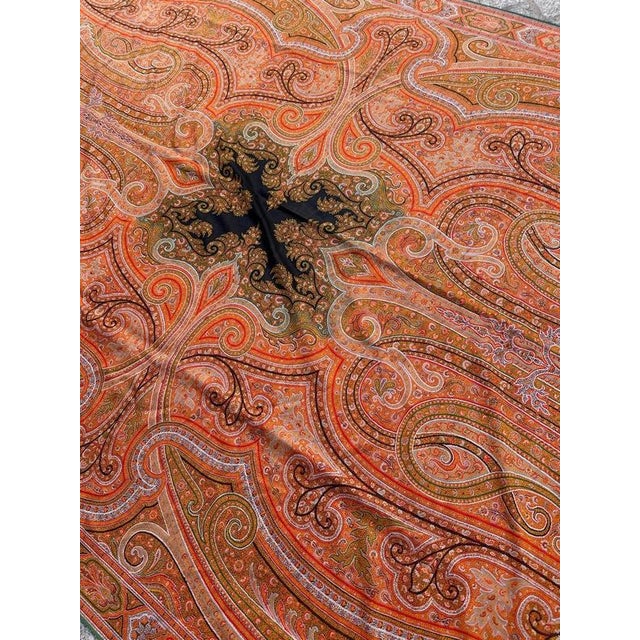 Antique Long Kashmir Shawl, 1890s For Sale - Image 3 of 18