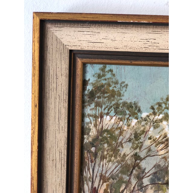 1920s Antique Original Landscape Oil Painting: Framed Countryside Cottage Art For Sale - Image 5 of 15