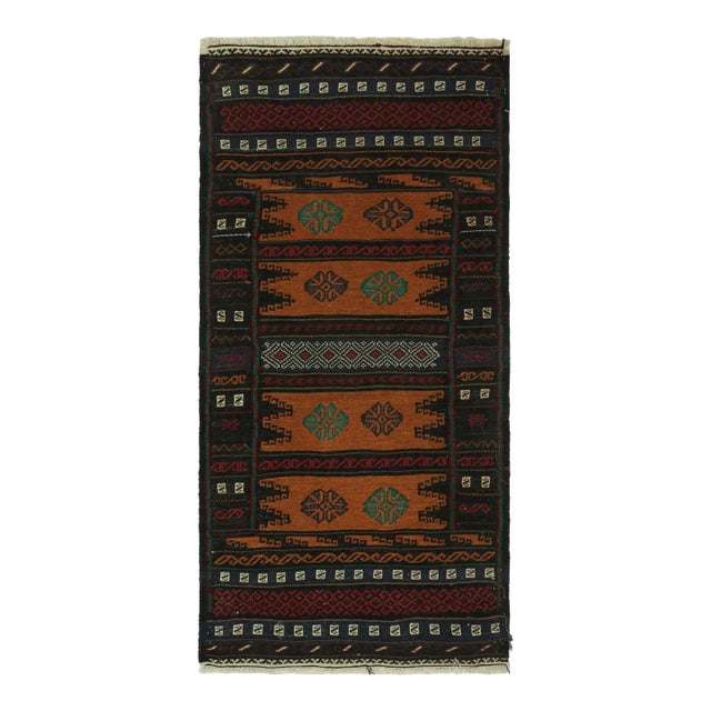 Vintage Afghan Kilim With Polychromatic Geometric Patterns, From Rug & Kilim For Sale