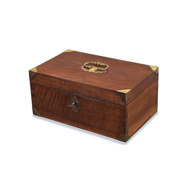 Baroque Travel Box in Mahogany with Brass Fittings, 1750s For Sale - Image 10 of 10