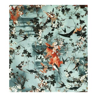 Sample - Jean Paul Gaultier for The House of Scalamandré Hirondelles Wallcovering, Ete For Sale