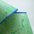Green Marbled Paper Lampshade with Cobalt Trim - 9” x 16” x 11” For Sale - Image 4 of 5