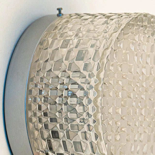 Glass Clear Crystal Flush Mount, 1960 For Sale - Image 7 of 13