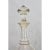 This exquisite glass apothecary bottle has a separate base and bottle that fit snugly together. The beautifully stopper...