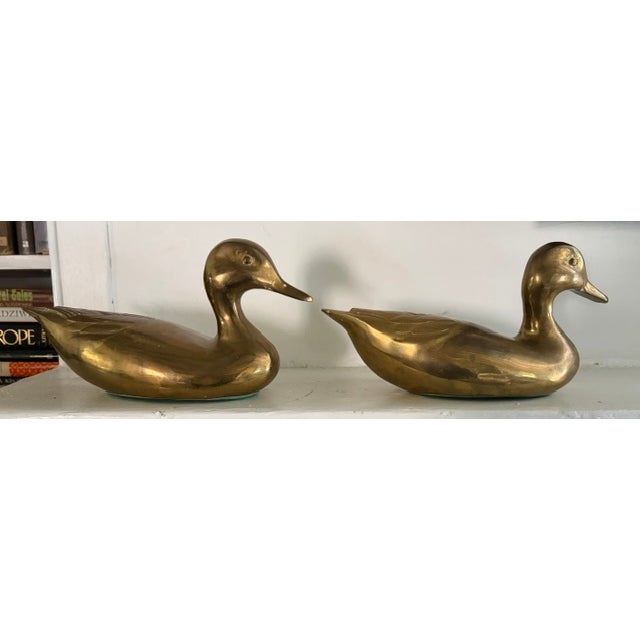 Mid Century Sold Brass Ducks For Sale In New York - Image 6 of 10