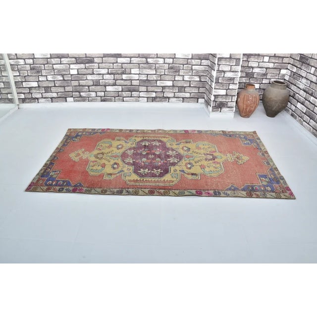 Textile Oushak Vintage Kurdish Rug For Sale - Image 7 of 10