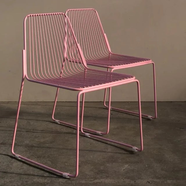 Pink Set of Stackable Baiadera Dining Chair by Giancarlo Cutello for equilibri-furniture For Sale - Image 8 of 8