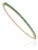 Modern 1.86ct Round Cut Emerald Tennis Bangle Bracelet in 14k Yellow Gold For Sale
