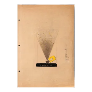 Lanvin of Paris Original Circa 1950s Advertising Watercolor Artwork