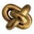 Modern Organic Gold Metal Knot Accent 4” X 4” For Sale