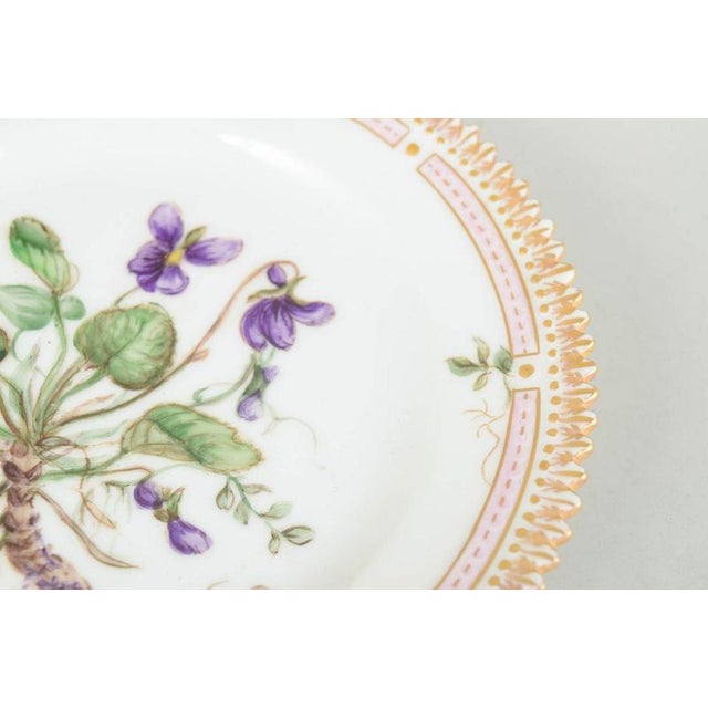 Flora Danica Porcelain Side Plate from Royal Copenhagen, 1920s For Sale - Image 3 of 5