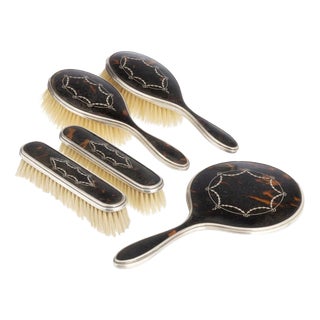 Silver Silver Toiletry Set from Horton & Allday, Set of 5 For Sale