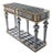 Harlequin Entryway Console Table Black & White Hollywood Regency For Sale