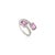 English Edwarding Style 14k Gold 1.68 Ct Pink Sapphire Daimond Open Bypass Ring Size 5 For Sale - Image 3 of 14