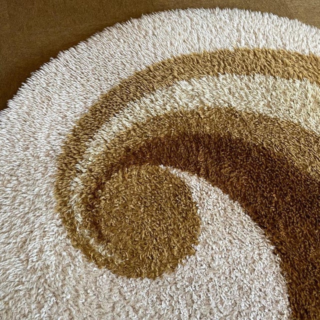 Small Pop Art Psychedelic High Pile Rug attributed to Reichel Rugs, Germany, 1970s For Sale - Image 13 of 18