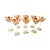 Cheerful Martini Glasses With Colorful Flowers Pattern Set 8 For Sale