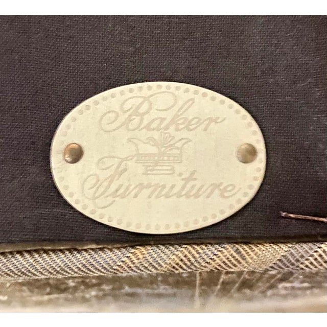 Pair of Vintage Baker Georgian Style Library Chairs For Sale - Image 12 of 12