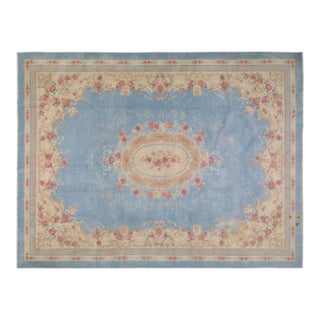 Vintage Chinese Art Deco Hand Knotted Wool Rug,10'09'' X 14'05'' For Sale