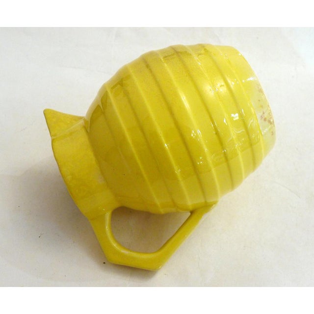 Art Deco Yellow Pitcher from Faïence d'Orchies, France, 1950 For Sale - Image 4 of 12