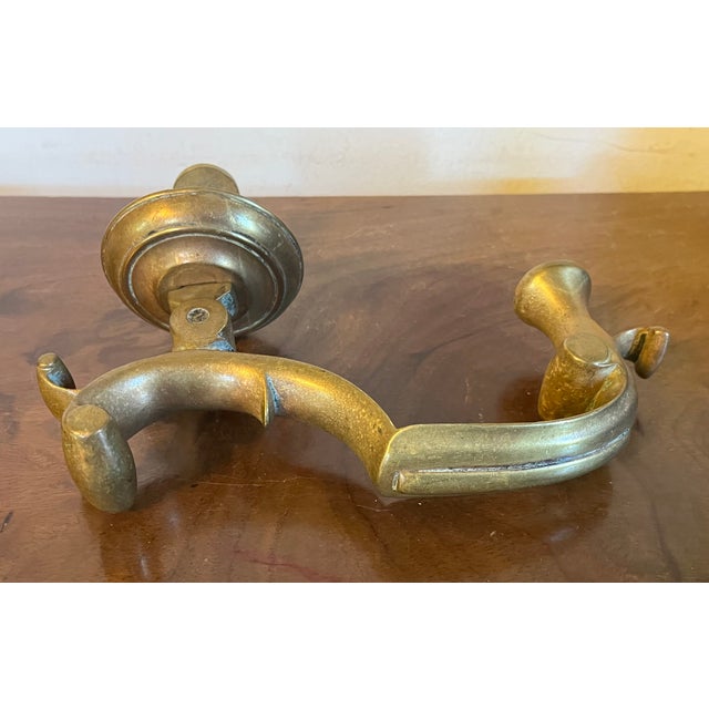 Large Antique 19th Century Georgian Style Heavy Cast Brass Doctor's Door Knocker For Sale - Image 13 of 13