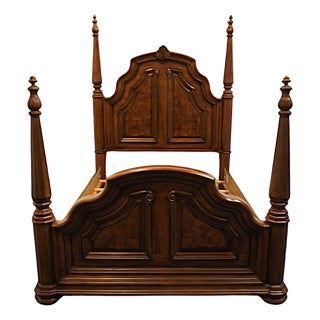 Pulaski Furniture Burled Walnut Contemporary Traditional Queen Size Bed 662192 For Sale