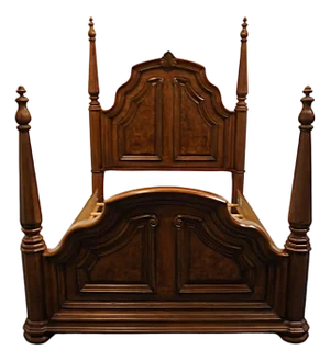 Pulaski Furniture Burled Walnut Contemporary Traditional Queen Size Bed 662192
