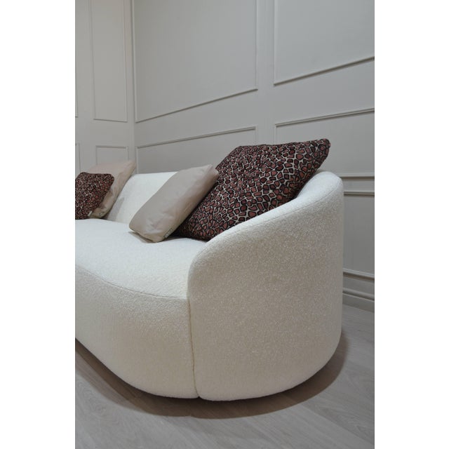 Cottonflower 280 Cloud Ivory Boucle Curved Sofa from Kabinet For Sale - Image 4 of 10