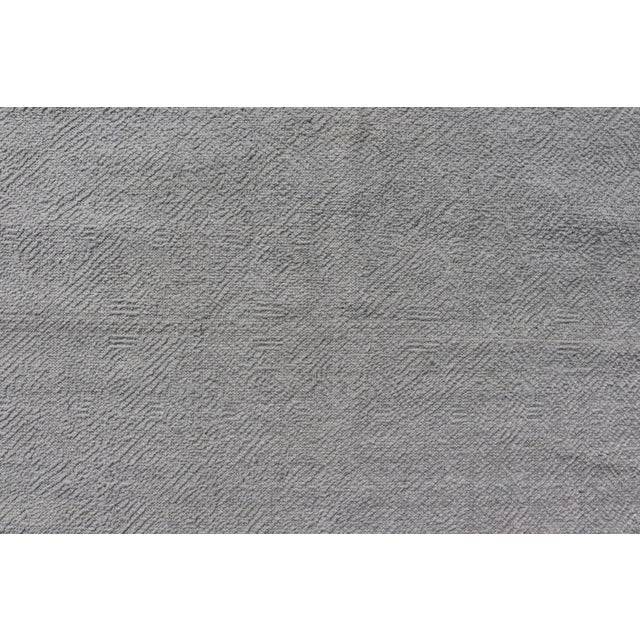 Muted Gray Hand-Knotted Wool Rug by Keivan Woven Arts 5'7 X 9'0 For Sale - Image 9 of 13