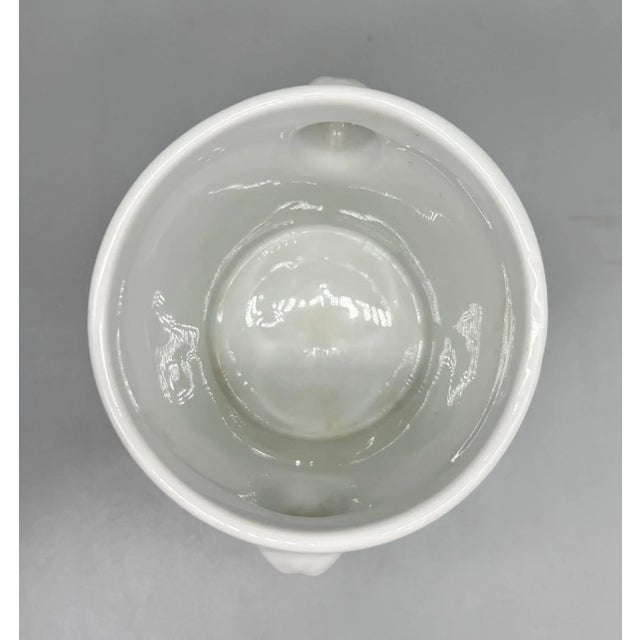 20th Century French Limoges White Porcelain Cachepot With Lion Heads For Sale - Image 9 of 9