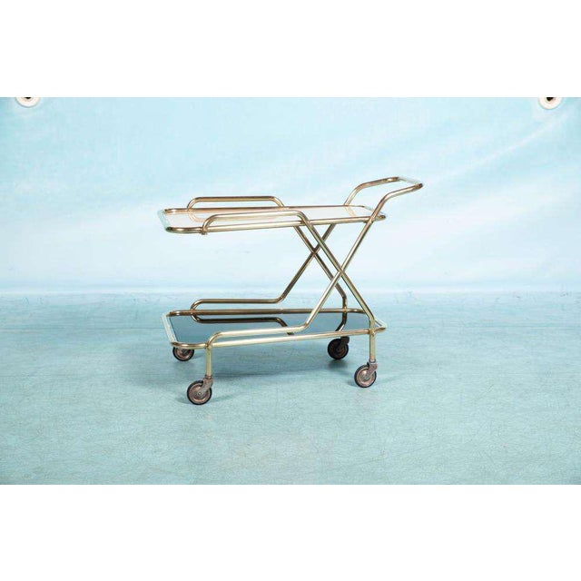 Mid-Century Brass Bar Cart, 1960s For Sale - Image 6 of 17