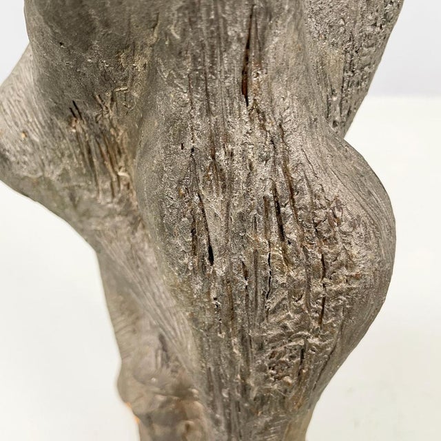 Italian Modern Abstract Sculpture in Dark Gray Terracotta by Edmondo Cirillo, 1968 For Sale - Image 12 of 17